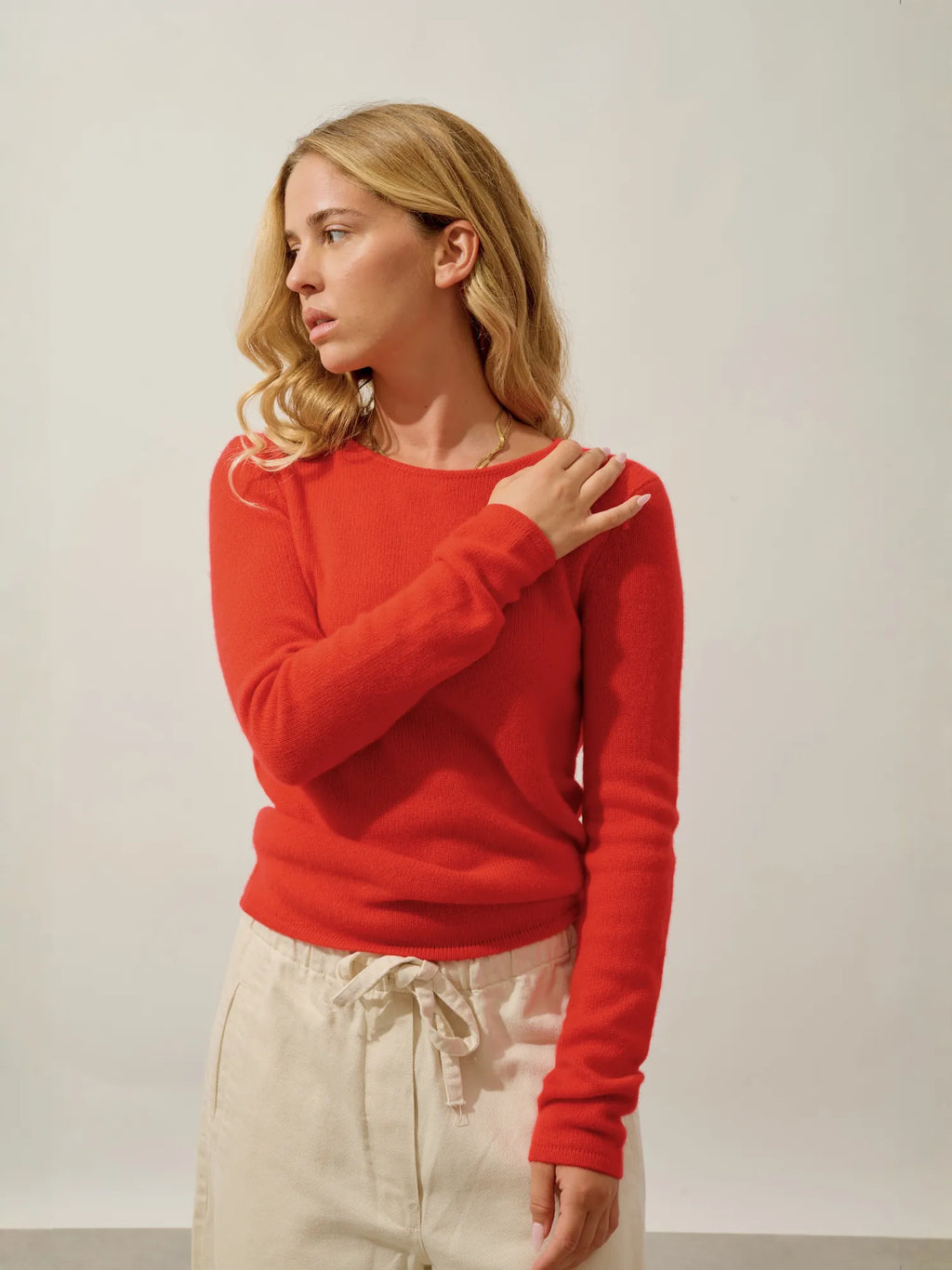 IVY sweater crew neck 4 ply carmine