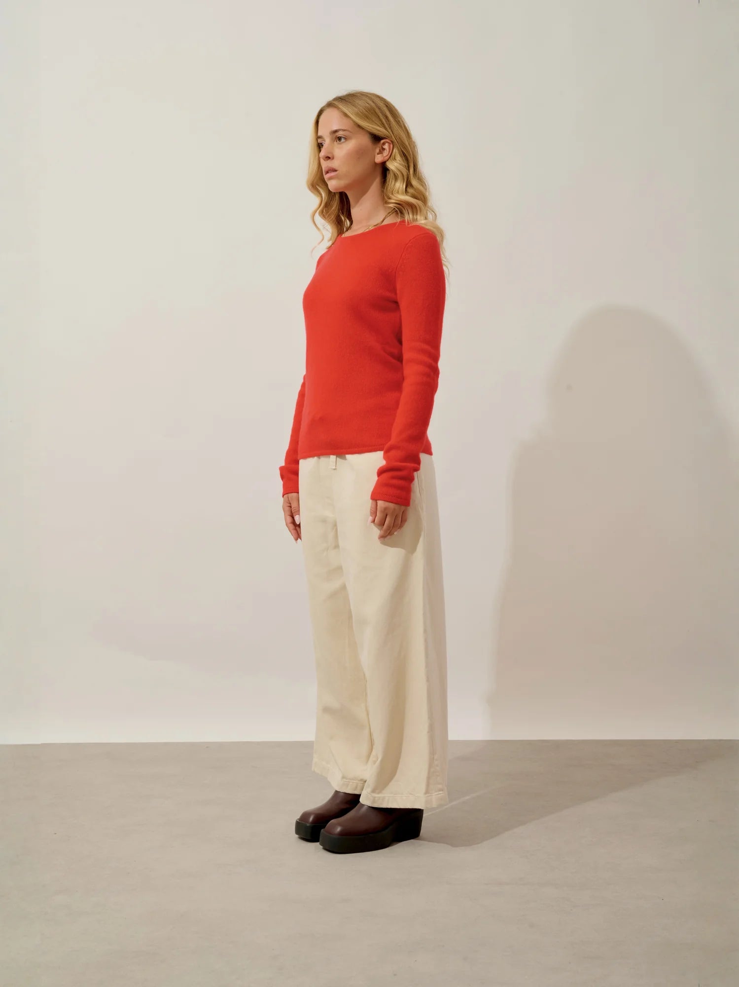 IVY sweater crew neck 4 ply carmine