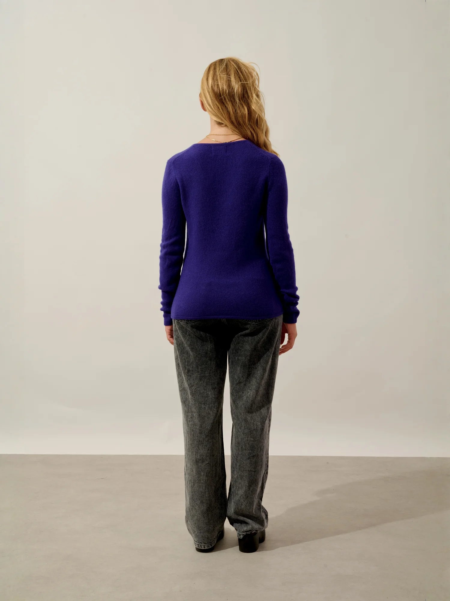 CHELSEA Pullover V-Ausschnitt 4-fädig Violett