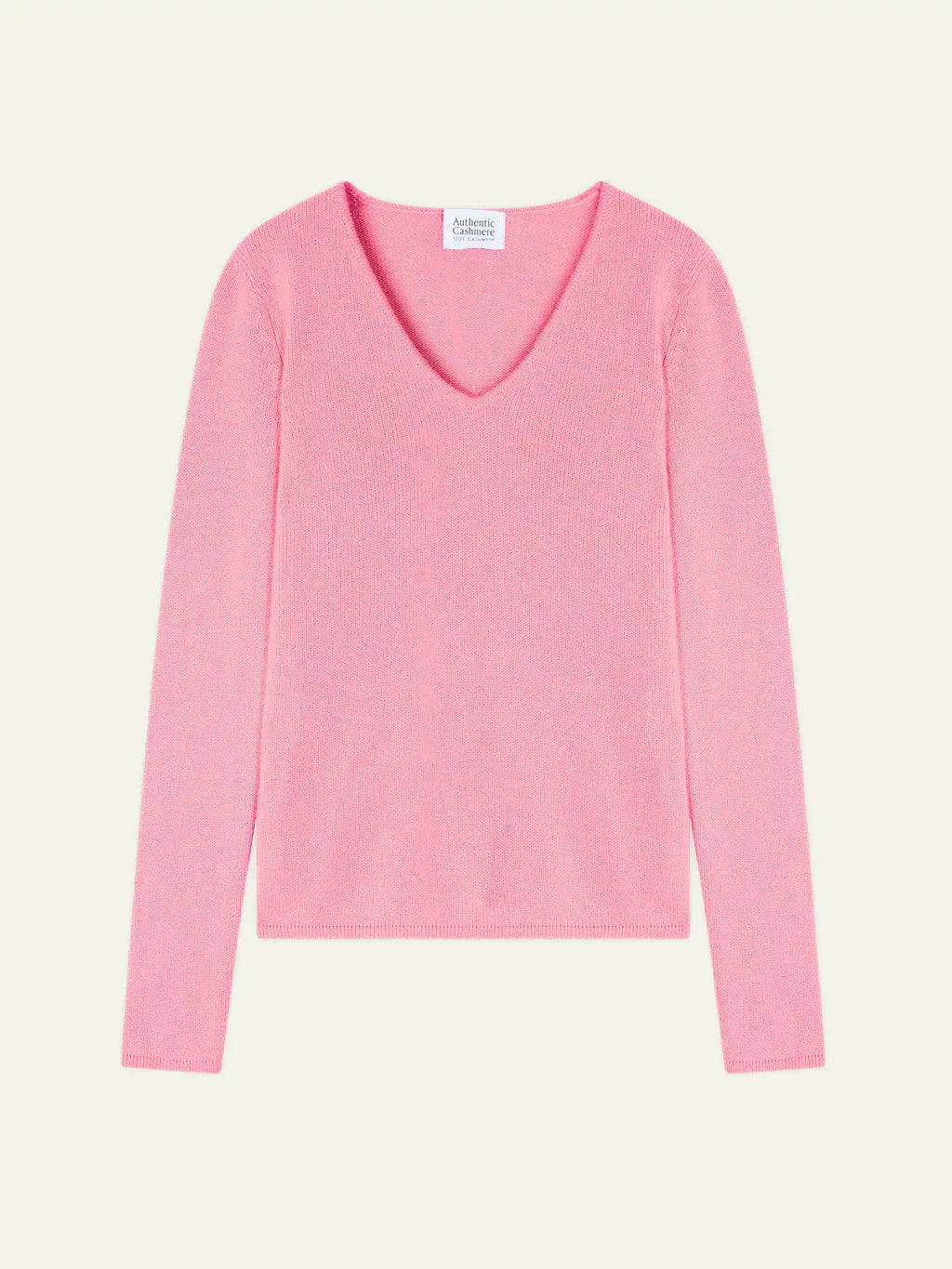 CHELSEA Pullover V-Ausschnitt 4-fädig Kaugummirosa