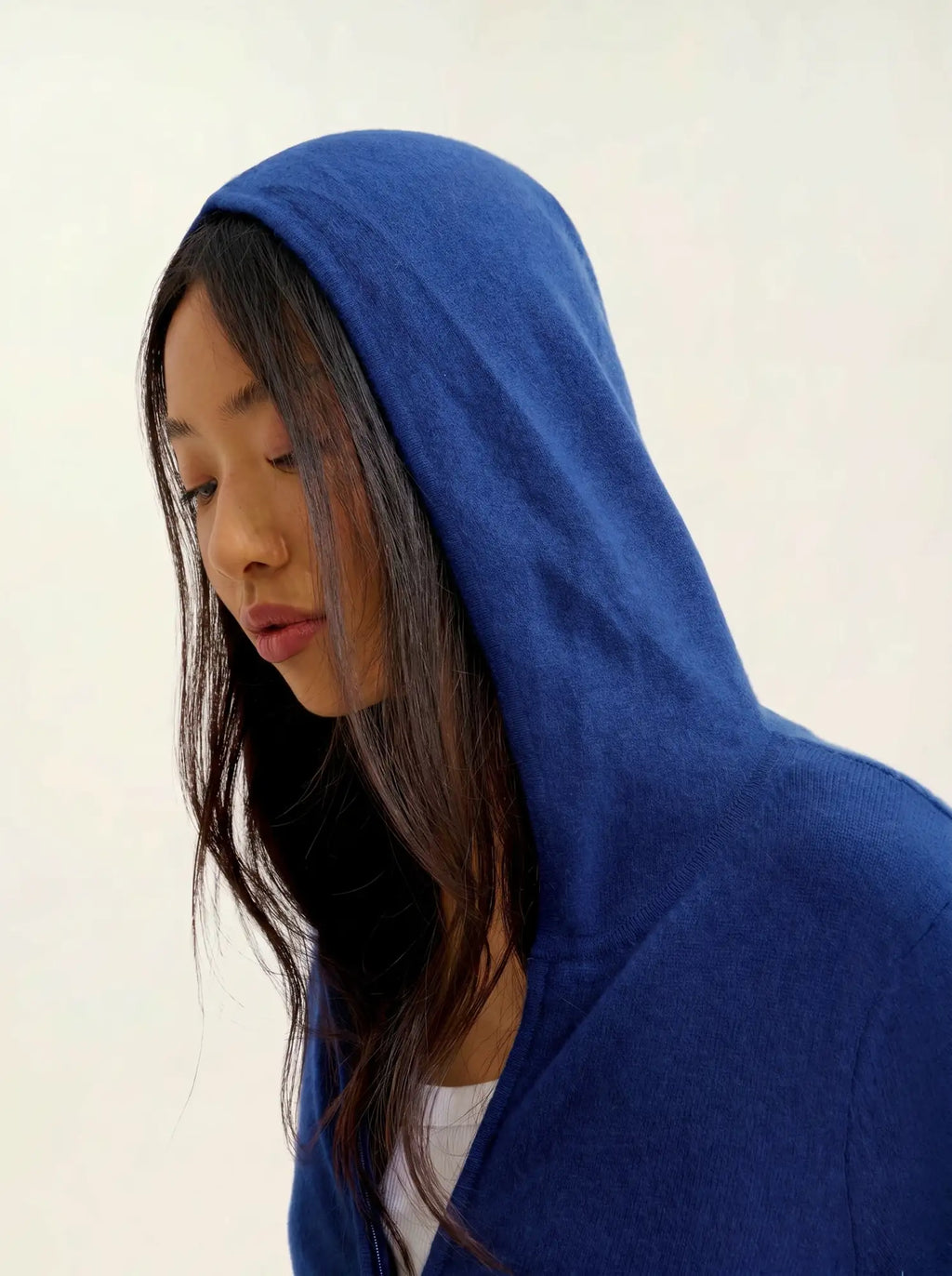 COLOMBIS gilet zippé capuche outremer