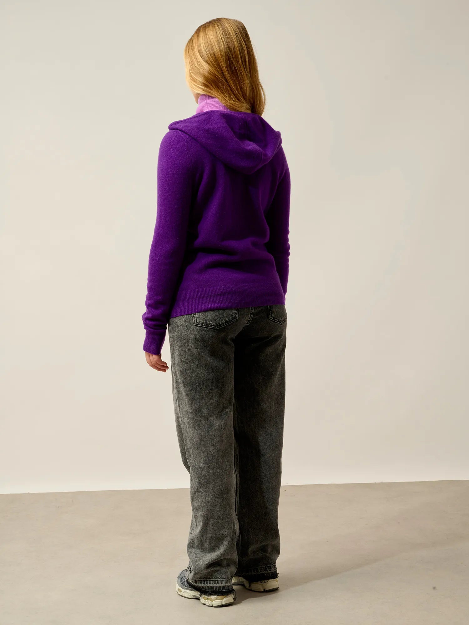 COLOMBIS gilet zippé capuche violette