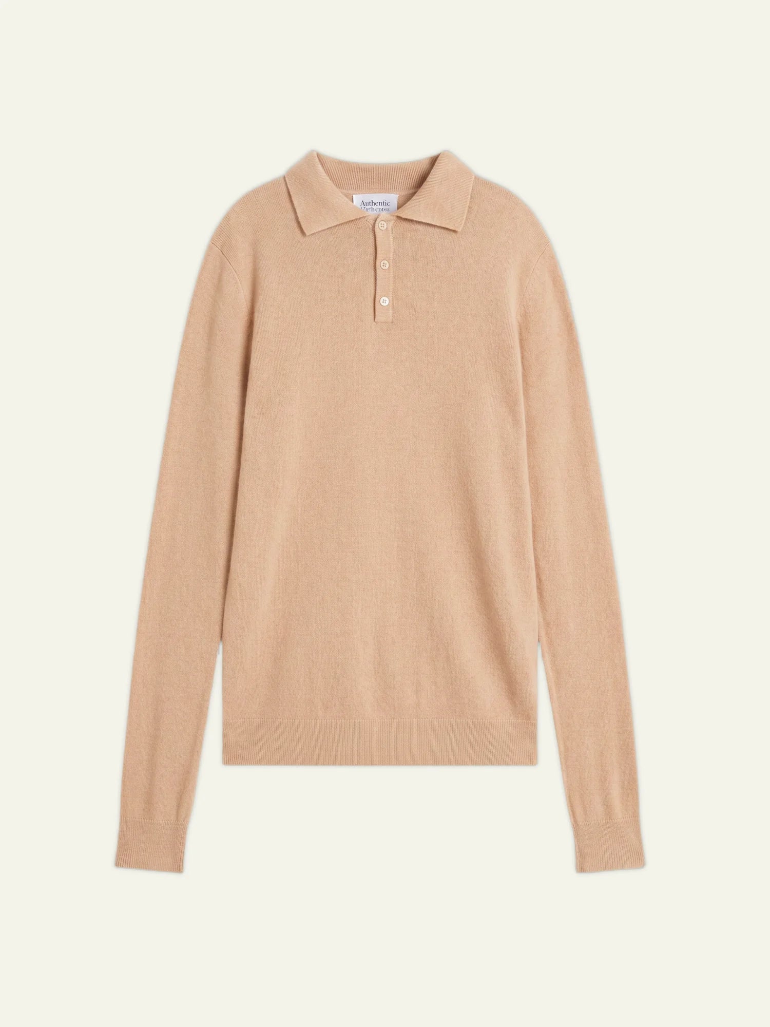 CHARVET Polo Long Sleeve Sand
