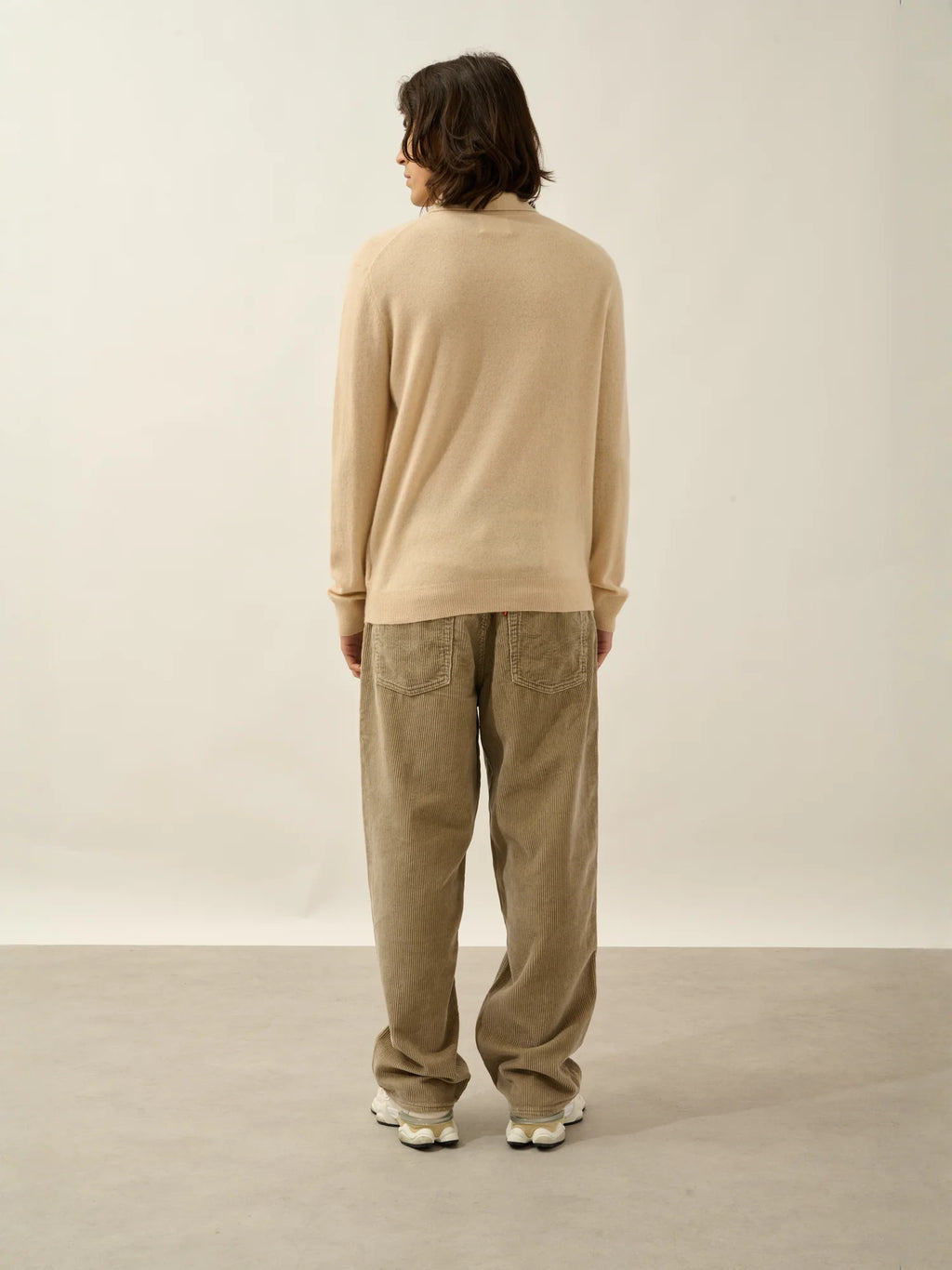 CHARVET Polo Long Sleeve Sand