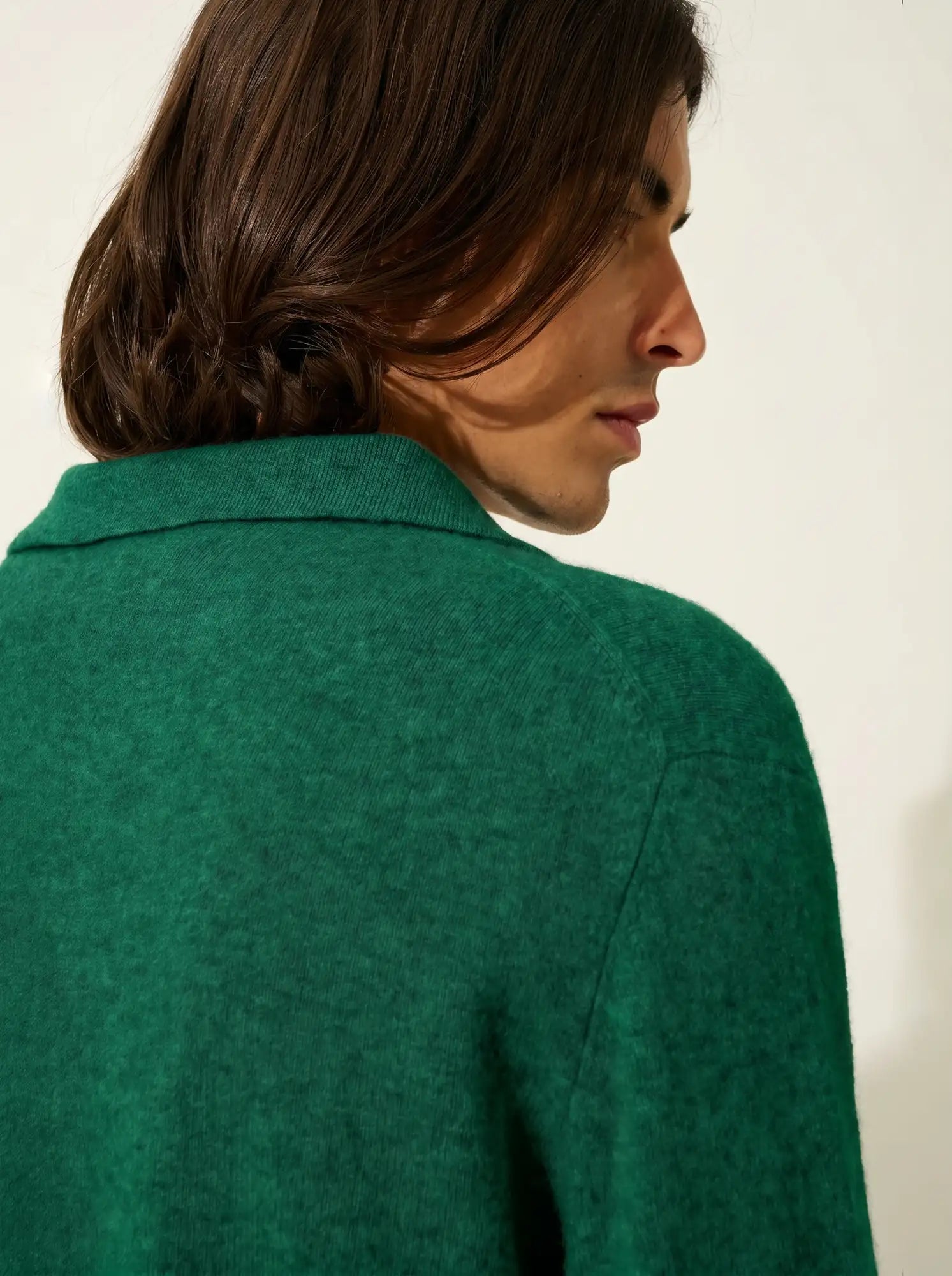 CHARVET polo manches longues sapin