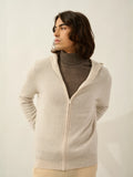 NEURRE vest zipped hooded heather beige