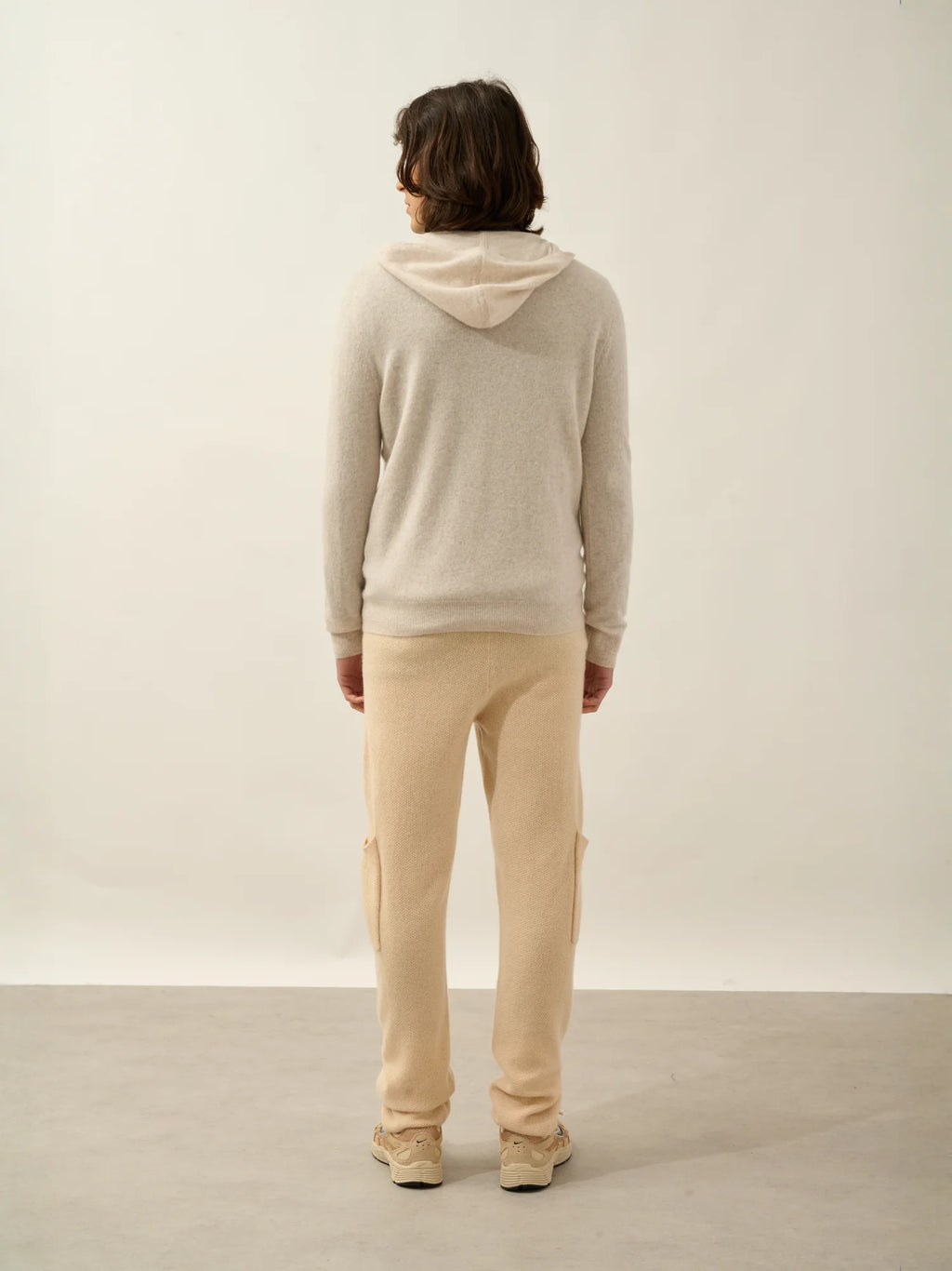 NEURRE vest zipped hooded heather beige