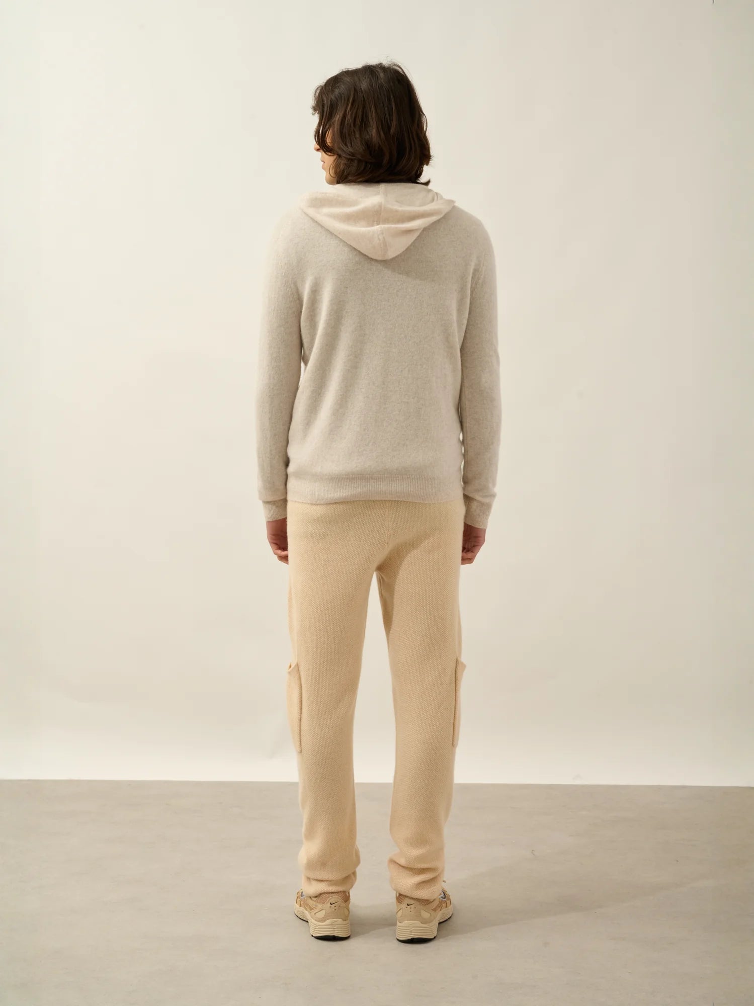 NEURRE vest zipped hooded heather beige