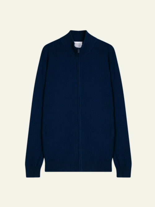 ALBARON vest zipped mock neck midnight