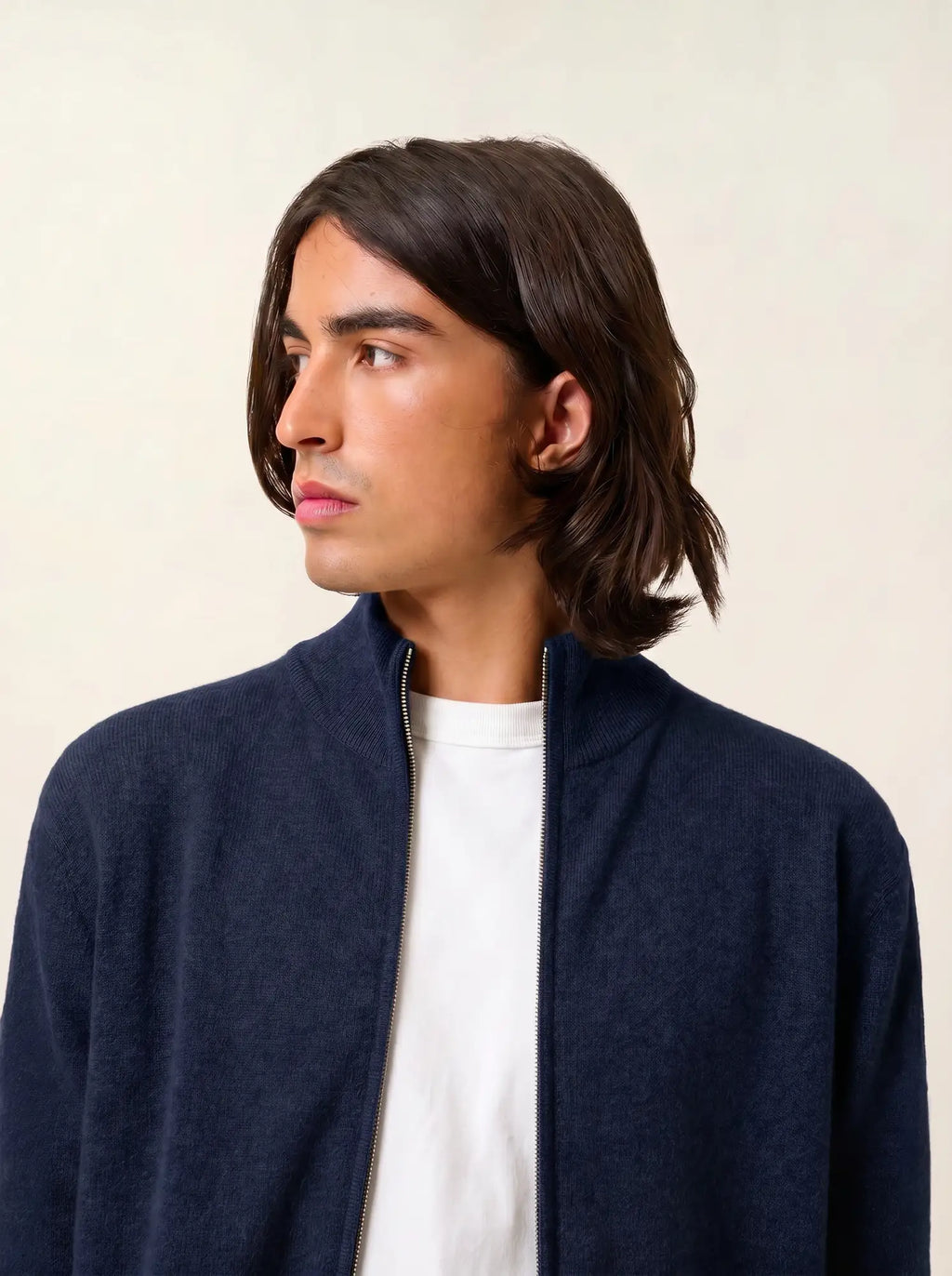 ALBARON gilet zippé col montant minuit