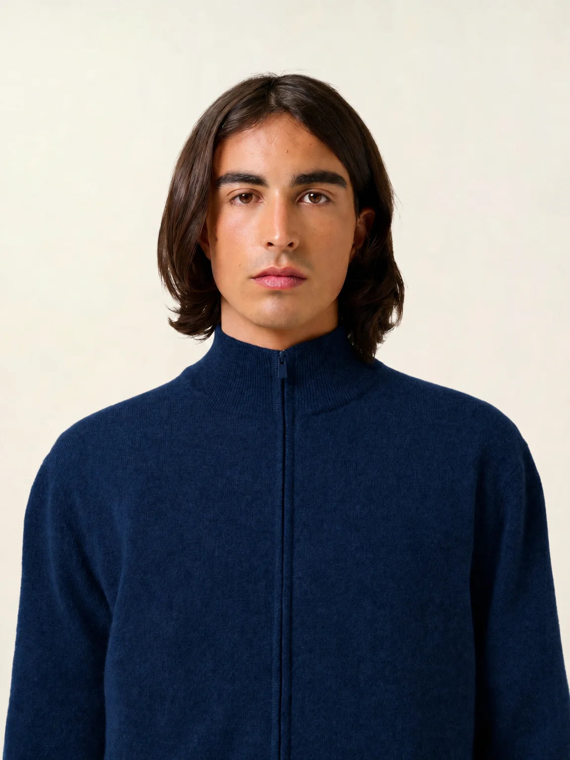 ALBARON gilet zippé col montant minuit