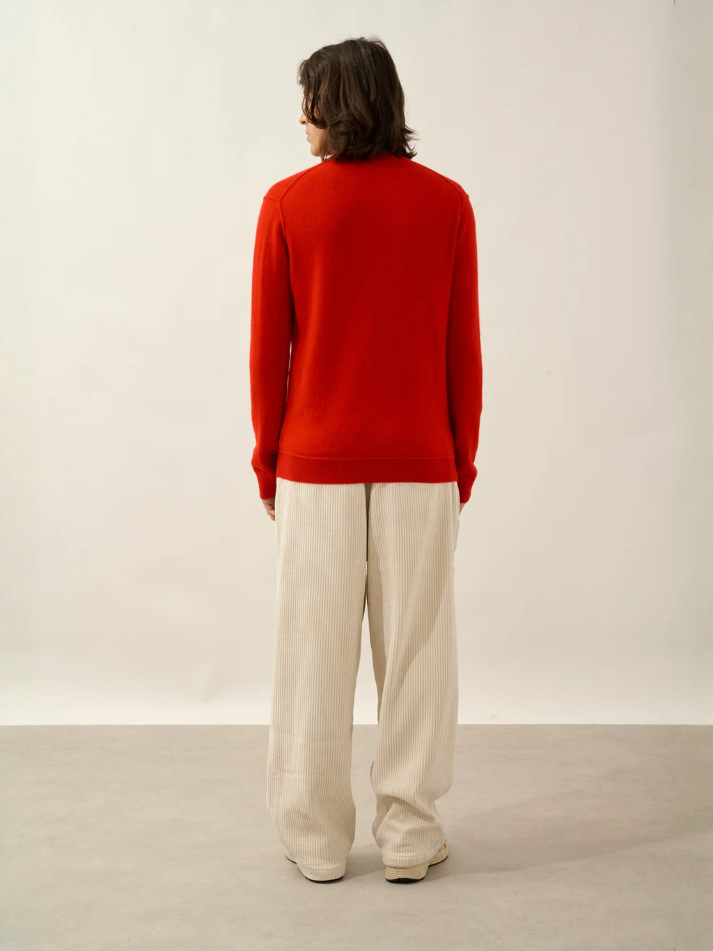 CANDICE Pullover Truckerkragen Rot