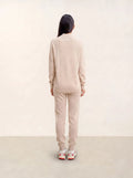 THALUN vest zipped mock neck heather beige