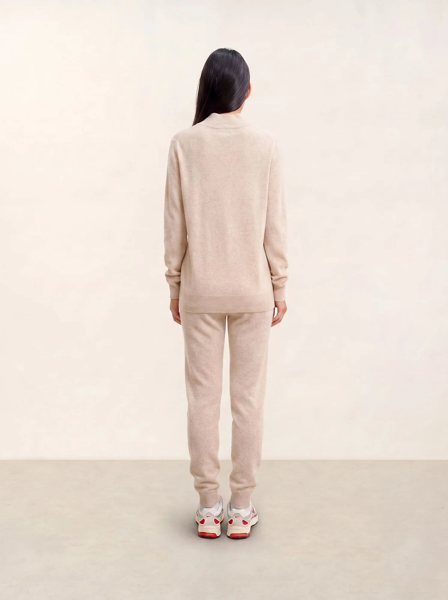 THALUN weste mit reissverschluss stehkragen beige meliert