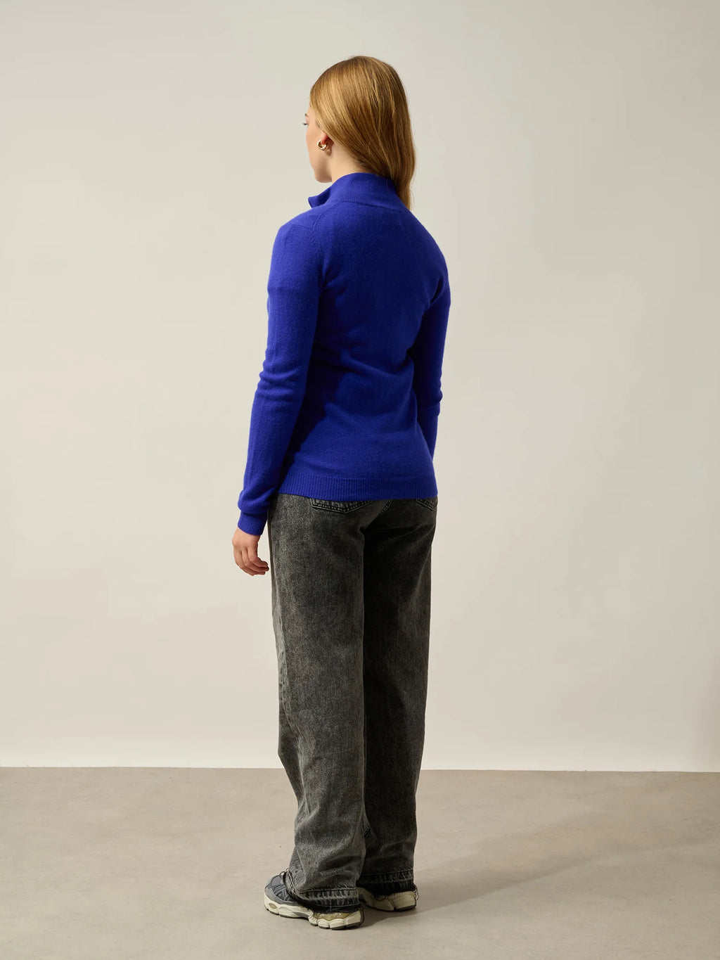 THALUN vest zipped mock neck indigo
