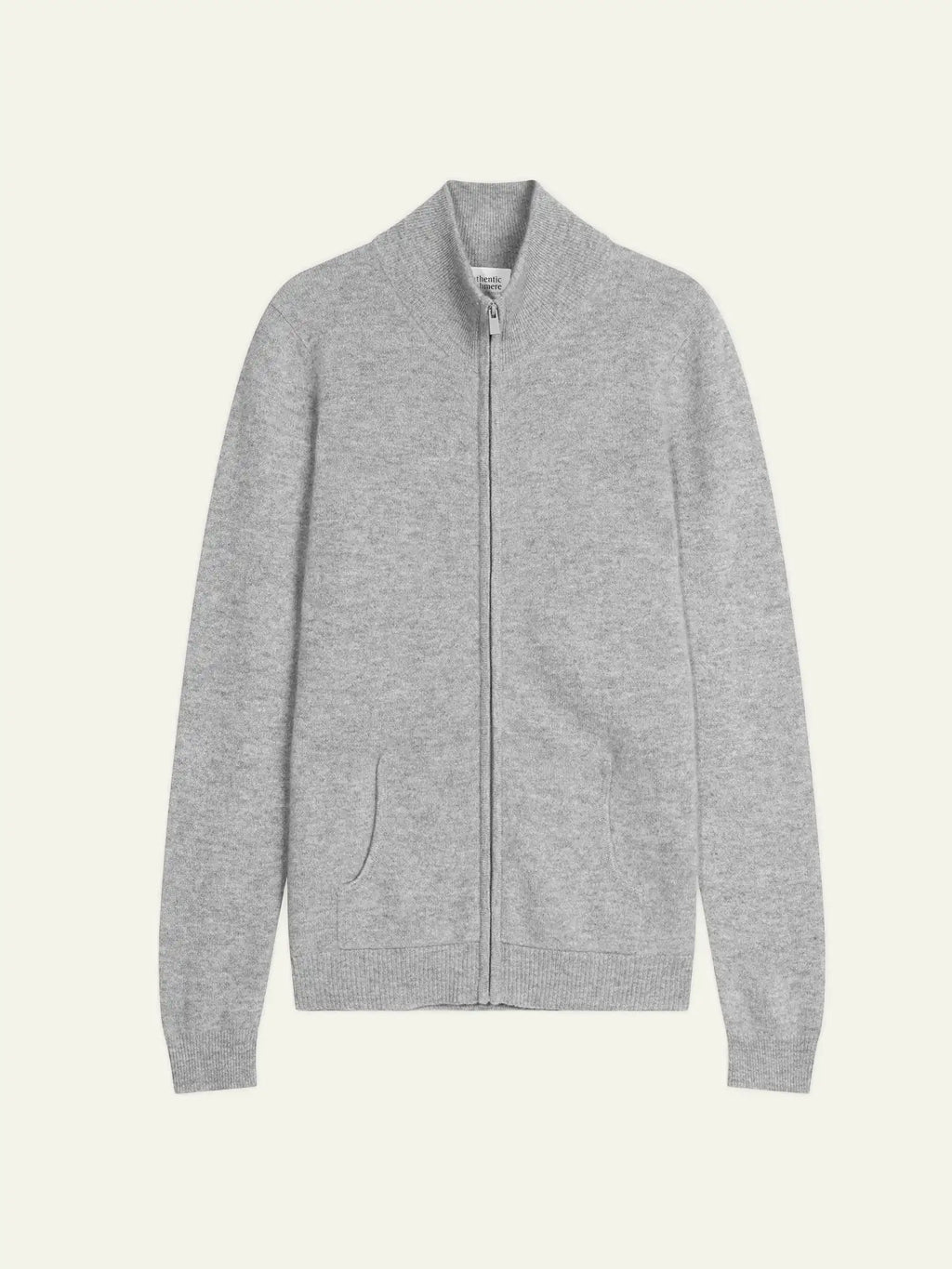 THALUN gilet zippé col montant nuage chiné