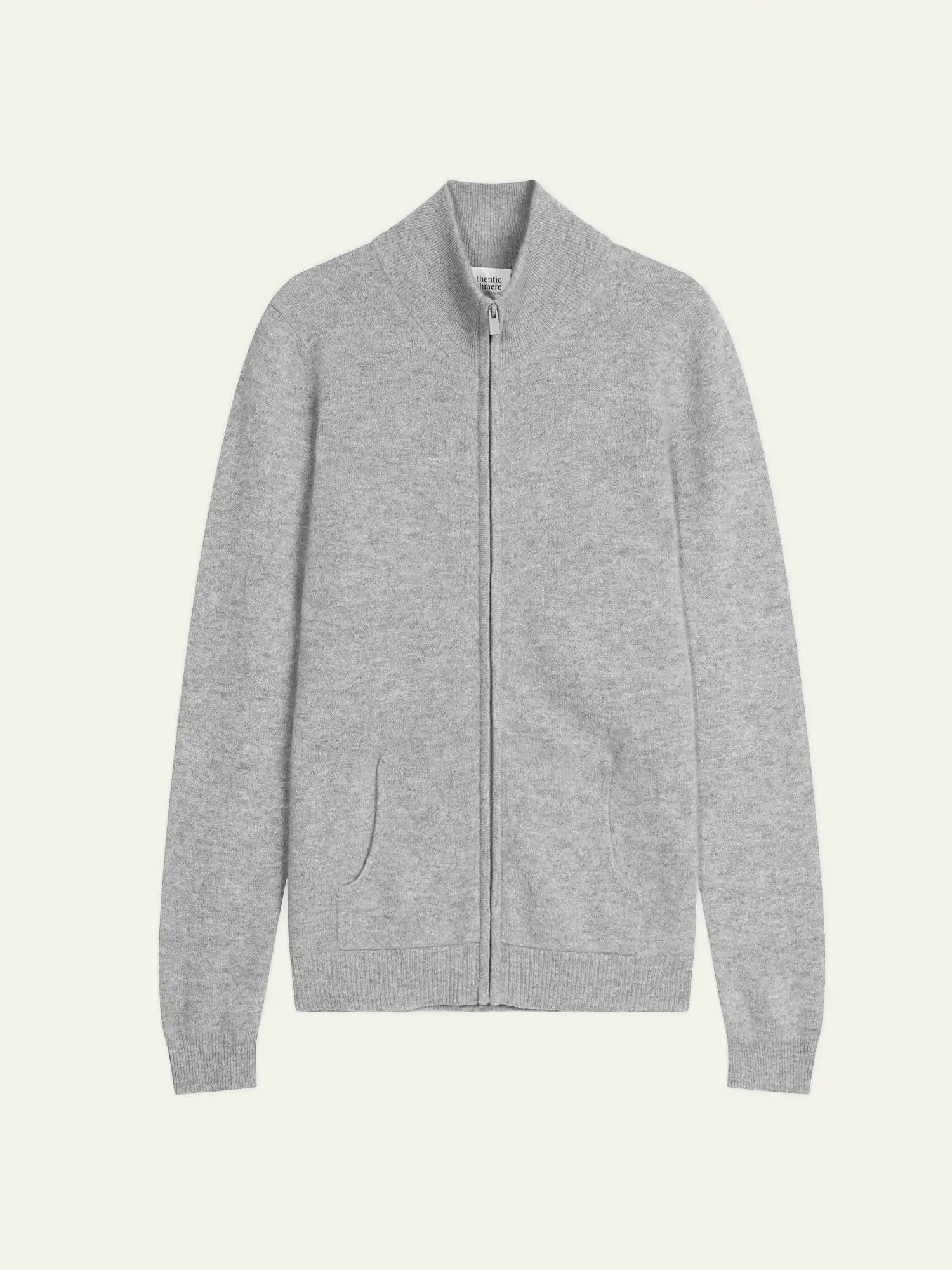 THALUN gilet zippé col montant nuage chiné