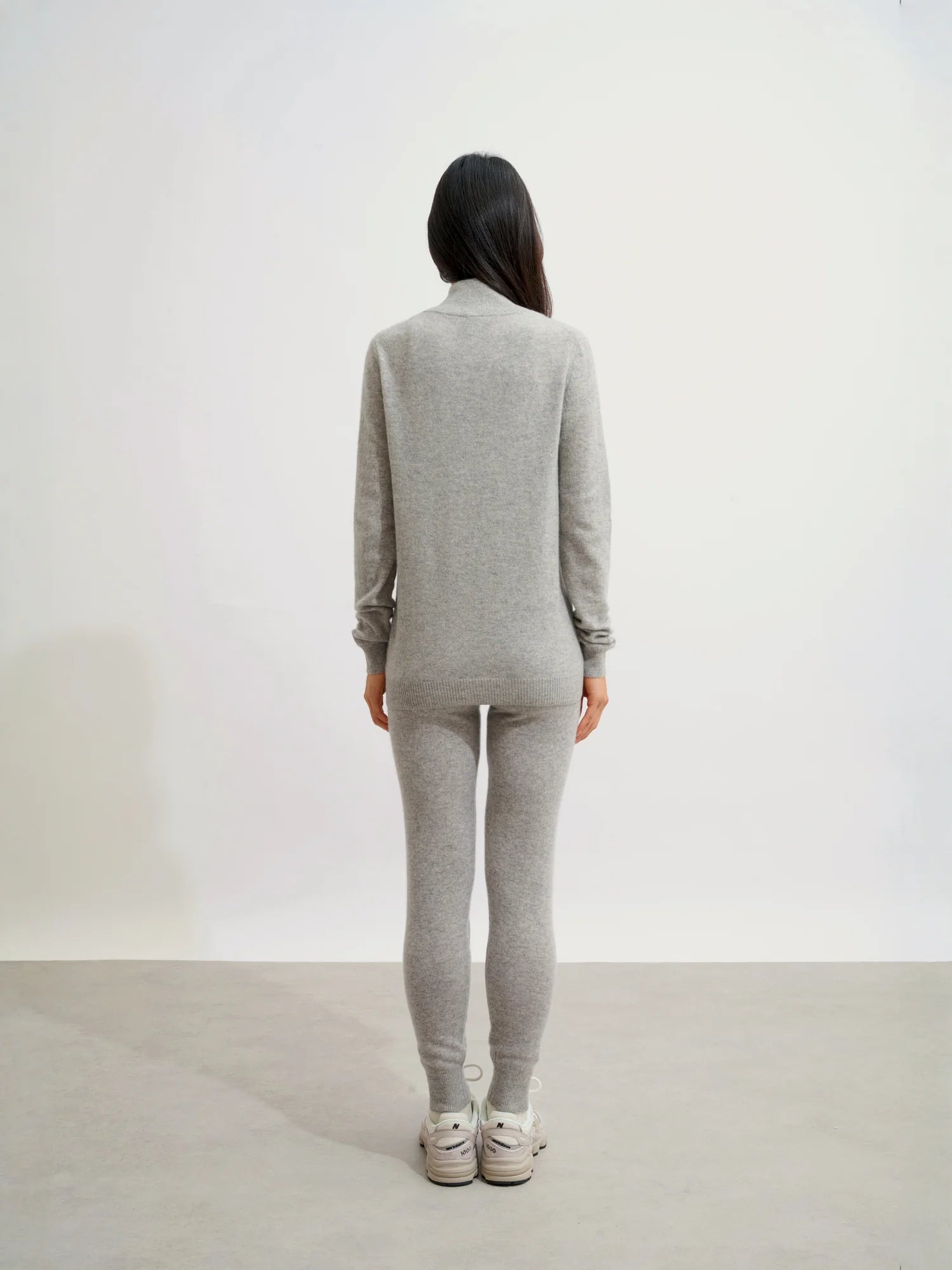 THALUN gilet zippé col montant nuage chiné