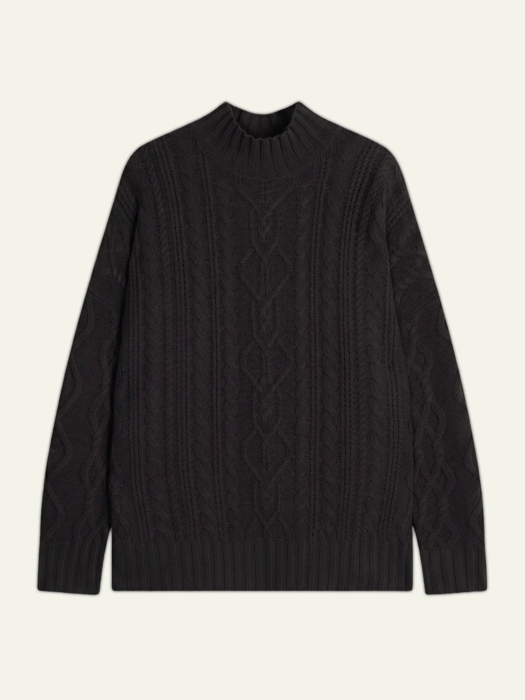 CORINNE Pullover Stehkragen 6-fädig Schwarz