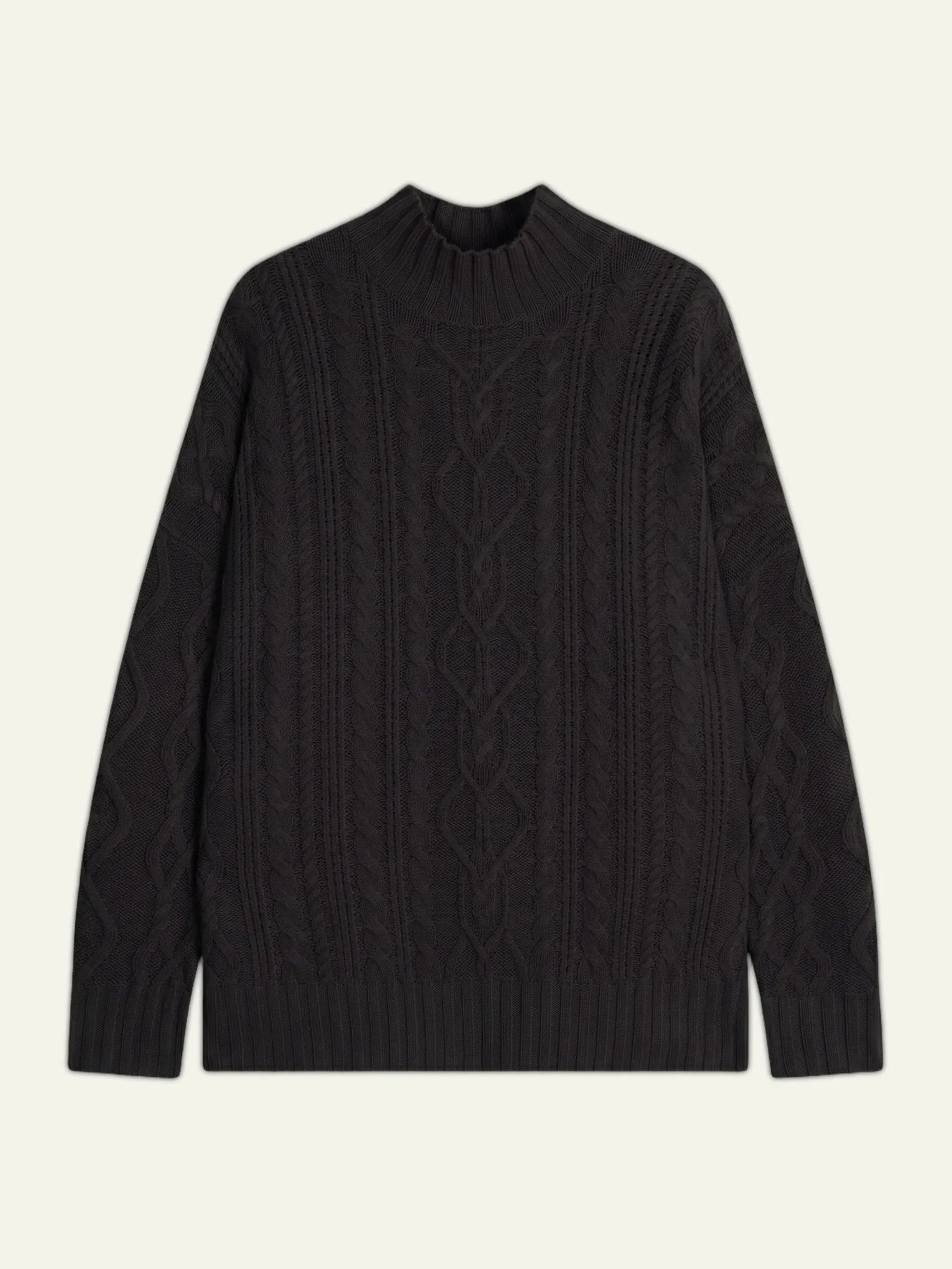CORINNE Pullover Stehkragen 6-fädig Schwarz
