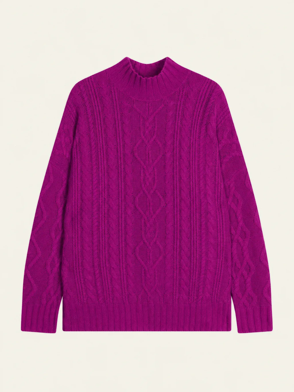 CORINNE pullover stehkragen 6-fädig violine
