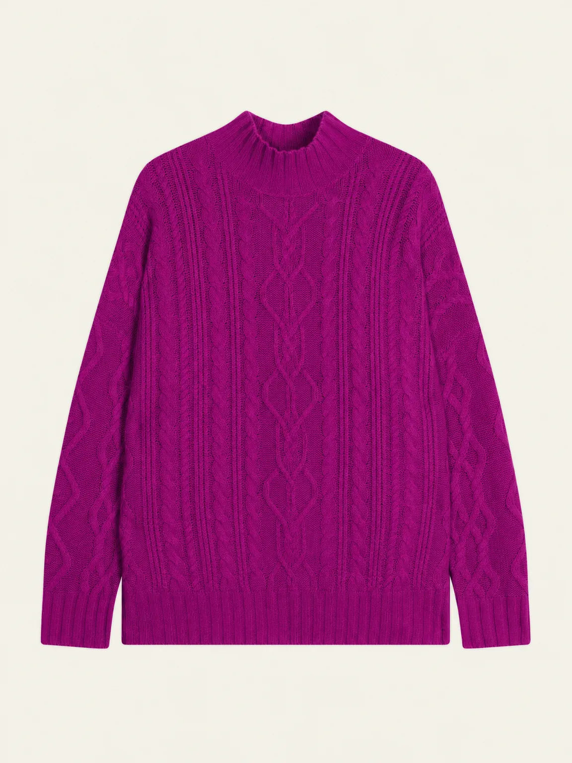 CORINNE pullover stehkragen 6-fädig violine