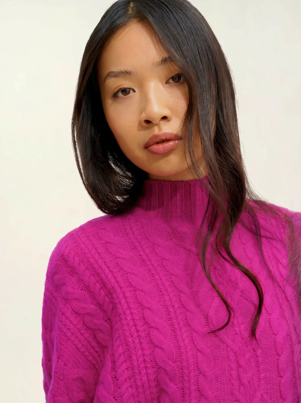CORINNE pullover stehkragen 6-fädig violine