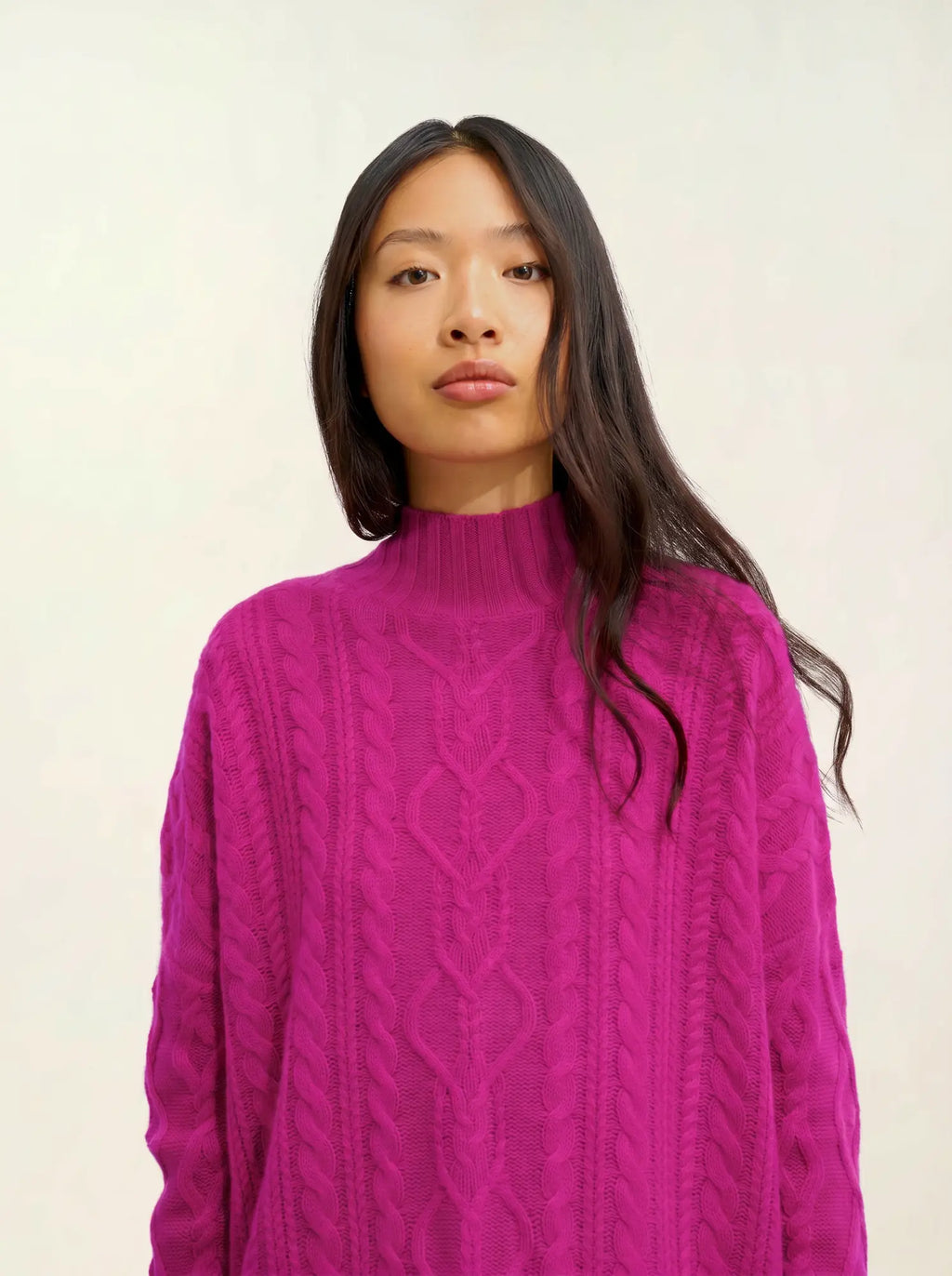 CORINNE pullover stehkragen 6-fädig violine