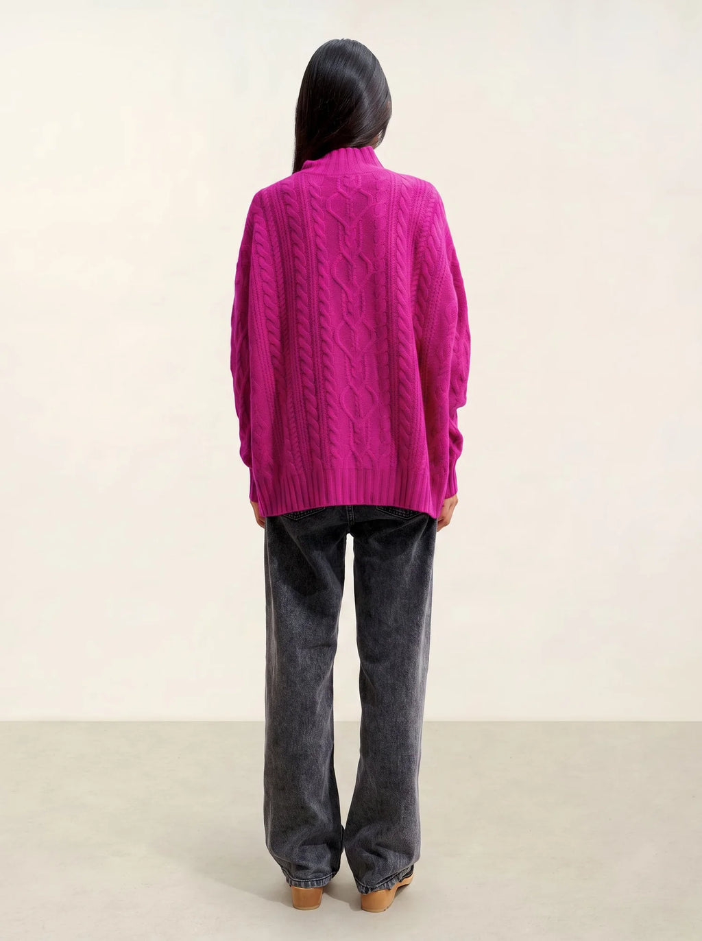 CORINNE pullover stehkragen 6-fädig violine