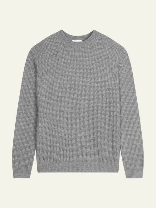 AKSEL pull col rond 4 fils nuage chiné