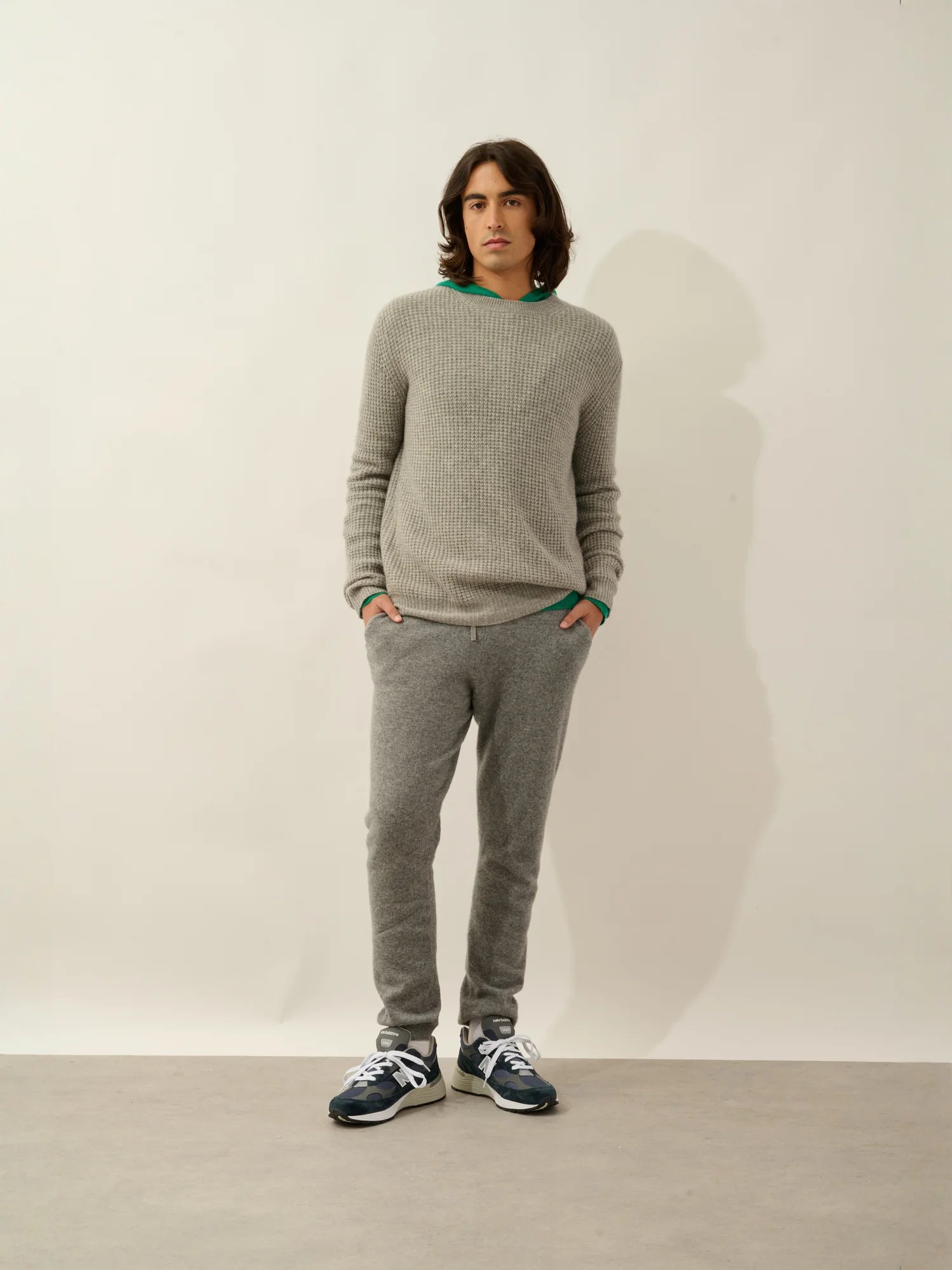 AKSEL Sweater Crew Neck 4 Ply Heather Cloud