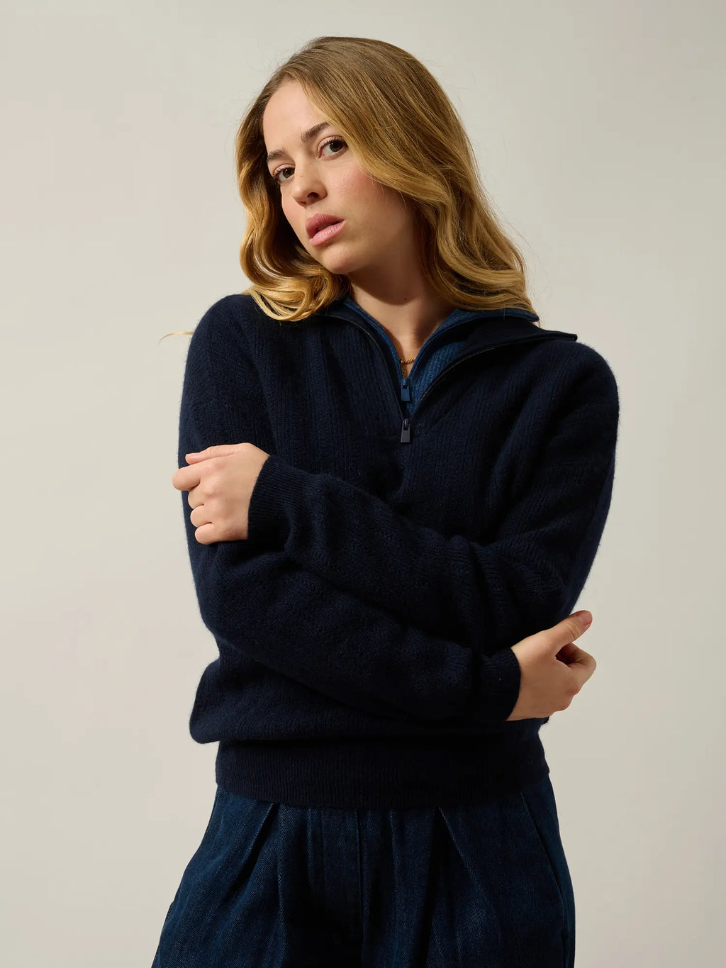 MARIE pullover dockermütze marineblau