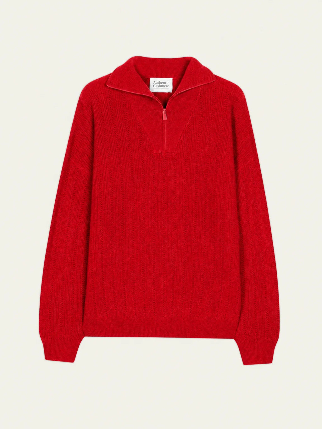 MARIE sweater cuffed beanie red