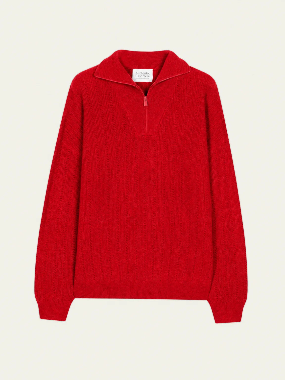 MARIE sweater cuffed beanie red