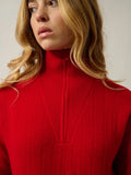 MARIE sweater cuffed beanie red