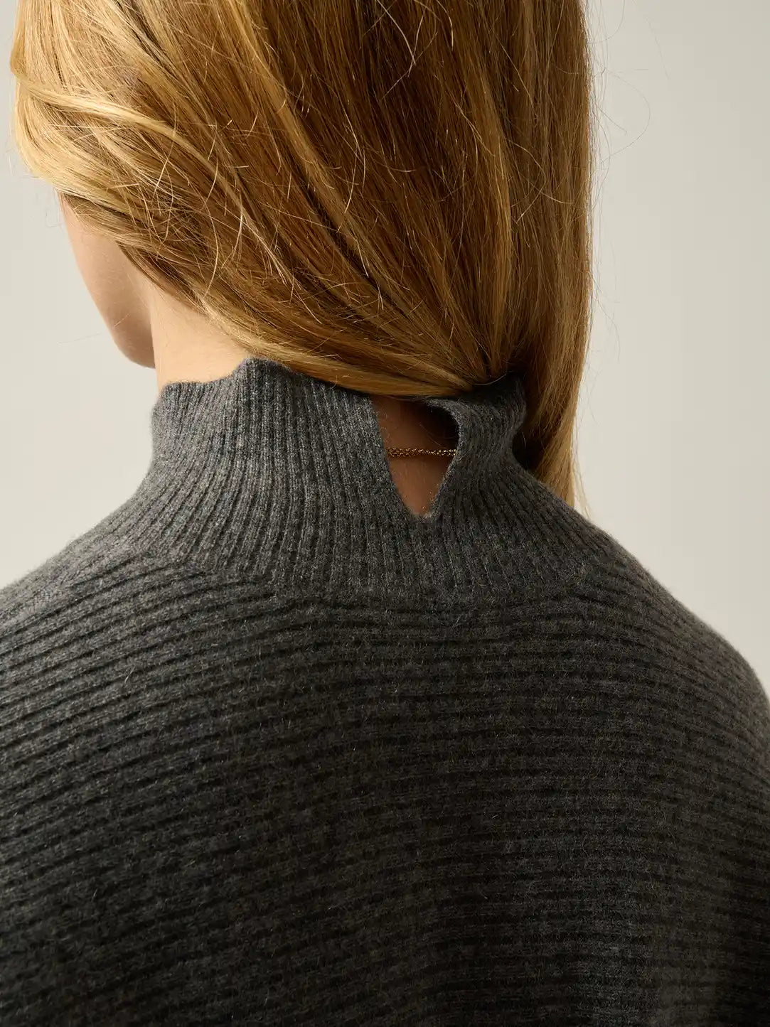 BENEDICTE Pullover Stehkragen Anthrazit meliert