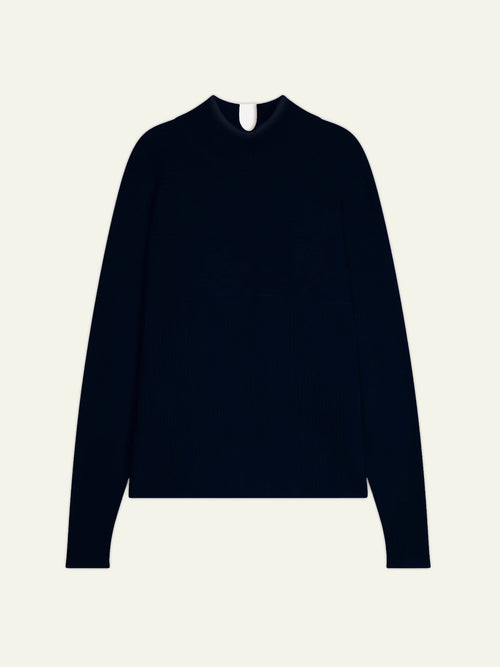 BENEDICTE sweater mock neck navy