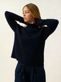 BENEDICTE Pullover Stehkragen Marineblau