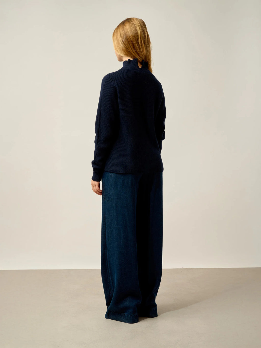 BENEDICTE Pullover Stehkragen Marineblau