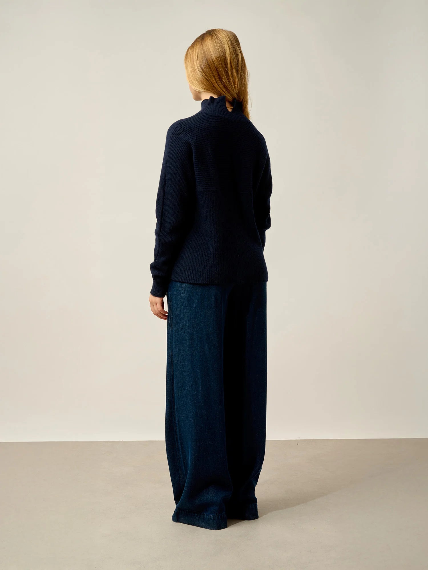 BENEDICTE Pullover Stehkragen Marineblau