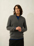 LHAMU Sweater Trucker Neck 6 Ply Heather Charcoal