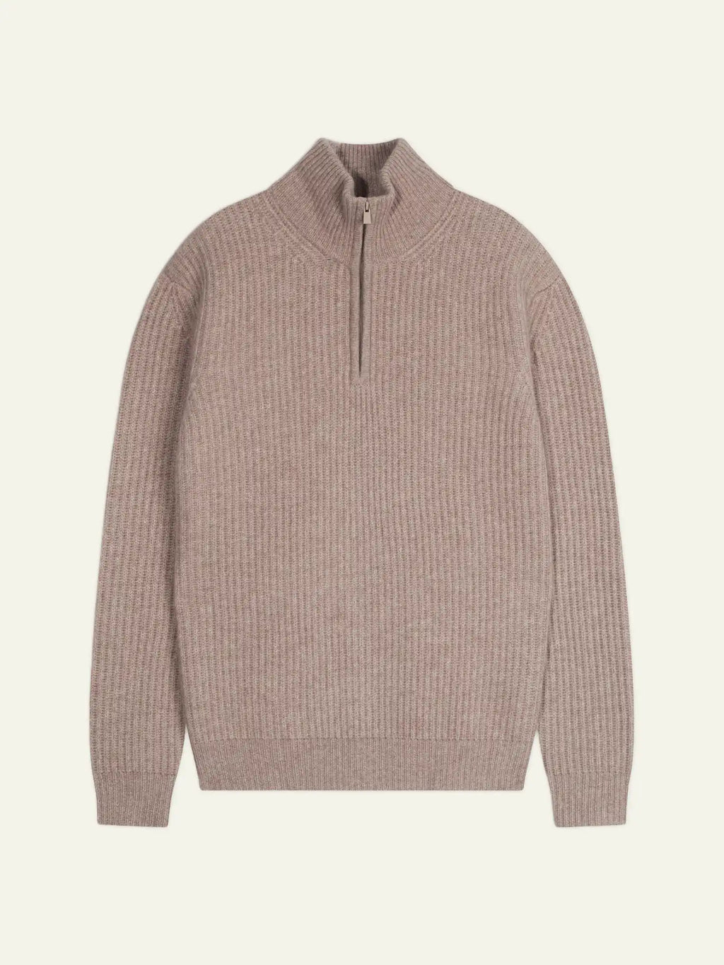 LHAMU pull camionneur 6 fils taupe clair chiné