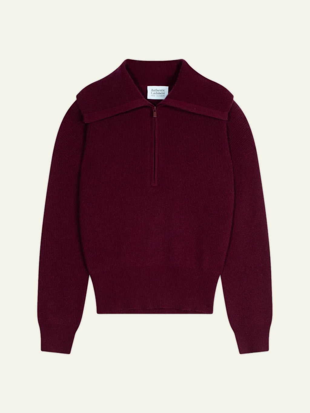 KARMA sweater cuffed beanie burgundy