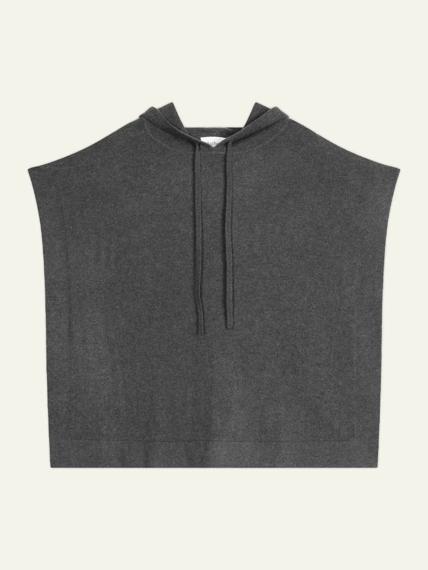 ELSA poncho capuche anthracite chiné