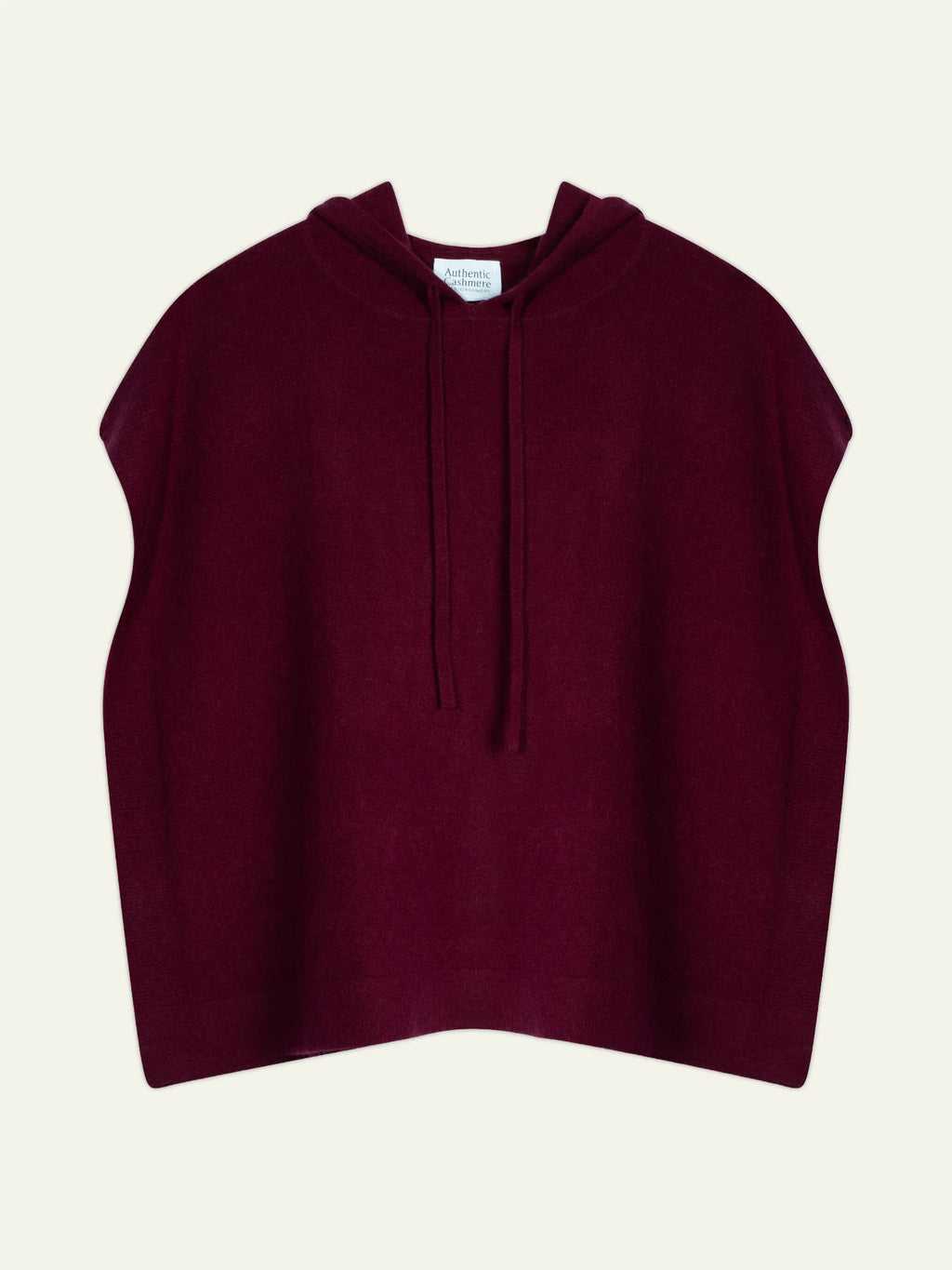 ELSA Poncho mit Kapuze Bordeaux