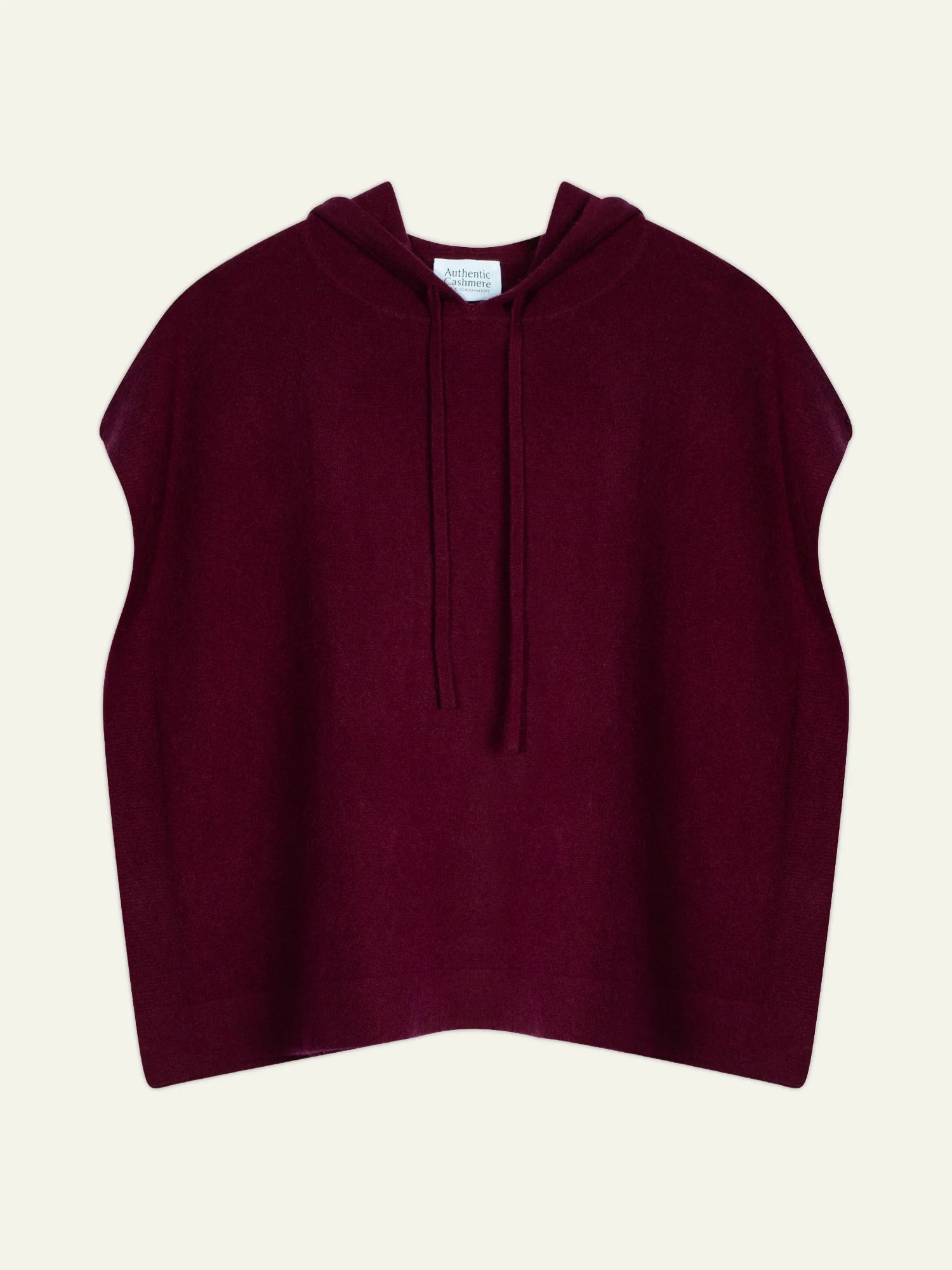 ELSA Poncho mit Kapuze Bordeaux