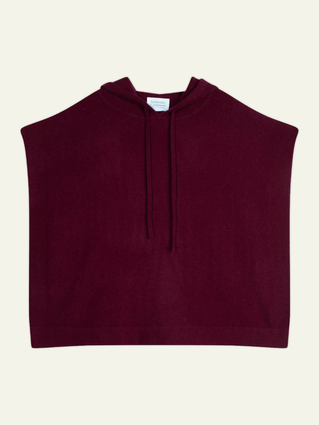 ELSA Poncho mit Kapuze Bordeaux