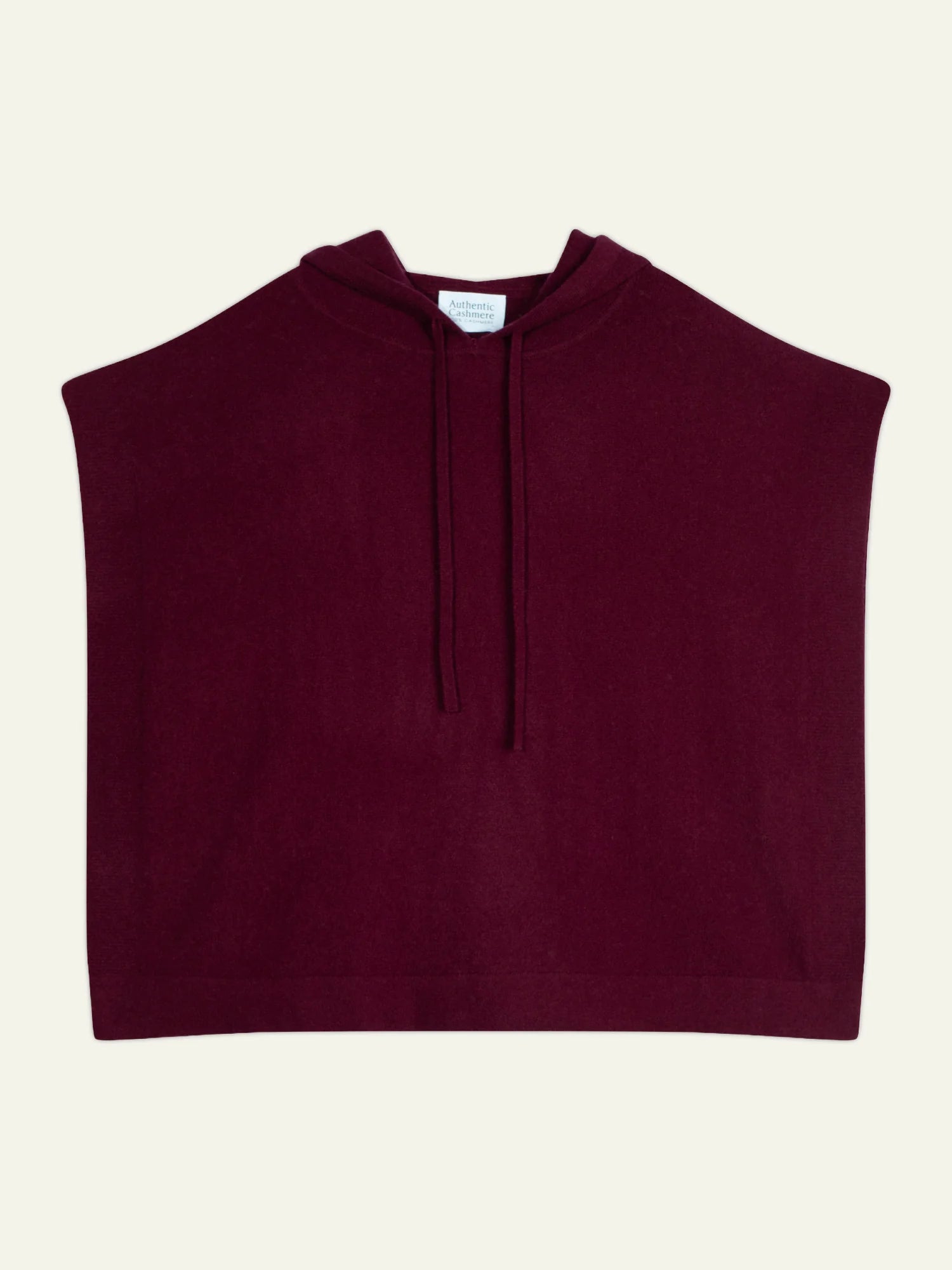 ELSA Poncho mit Kapuze Bordeaux