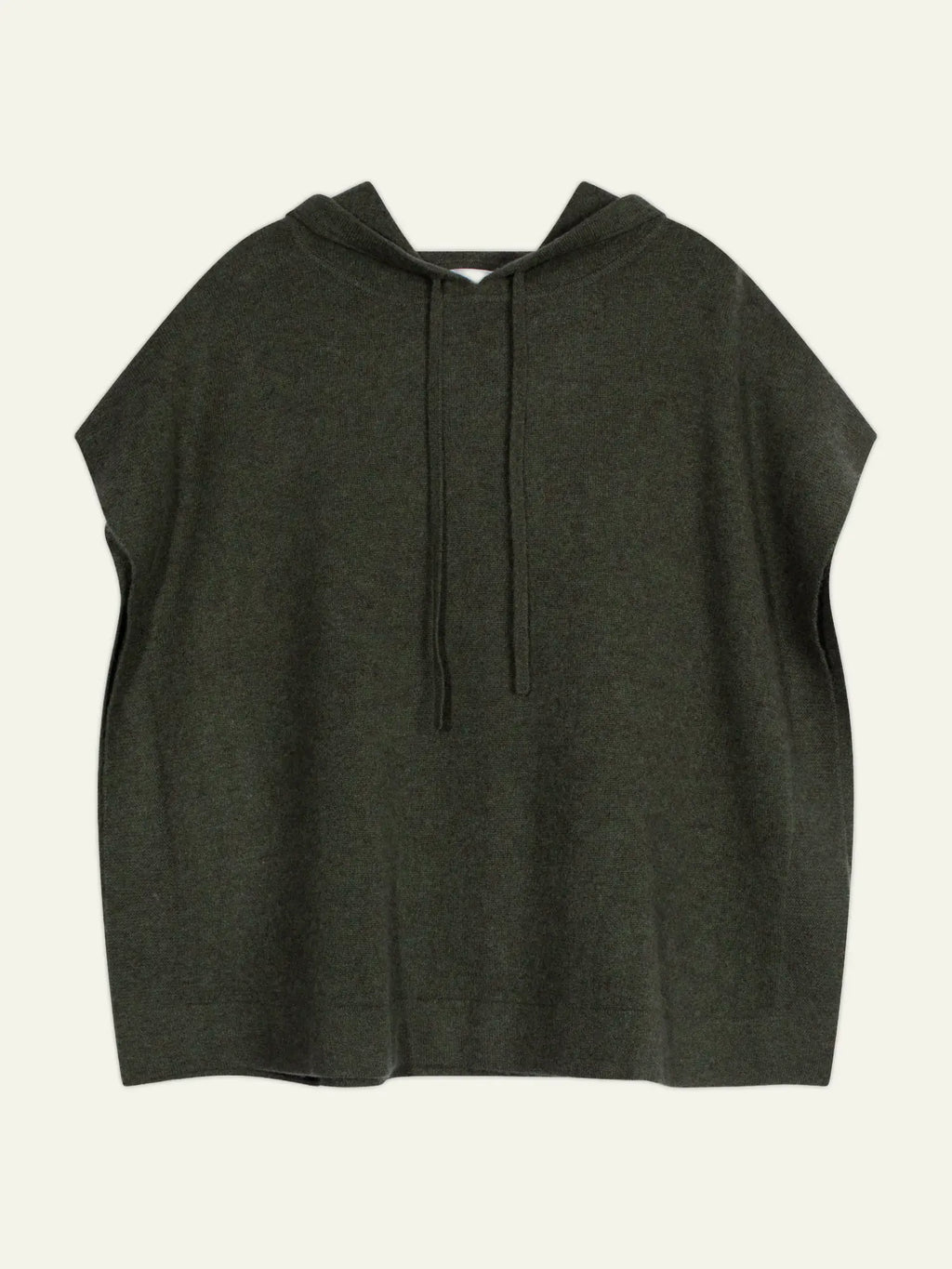 ELSA Poncho mit Kapuze Khaki meliert