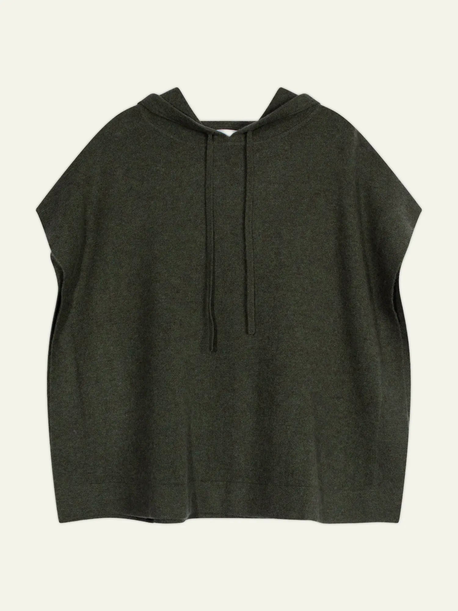 ELSA Poncho mit Kapuze Khaki meliert